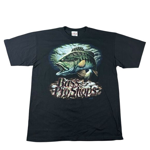 Vintage Bass Pro Shops Graphic Shirt Men’s XL Fishing Wild Wear USA 90s Rare - Picture 2 of 11